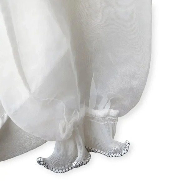 Self-Portrait Blouse Size Small Long Sleeves Bridal Kate Middleton - Picture 5 of 14